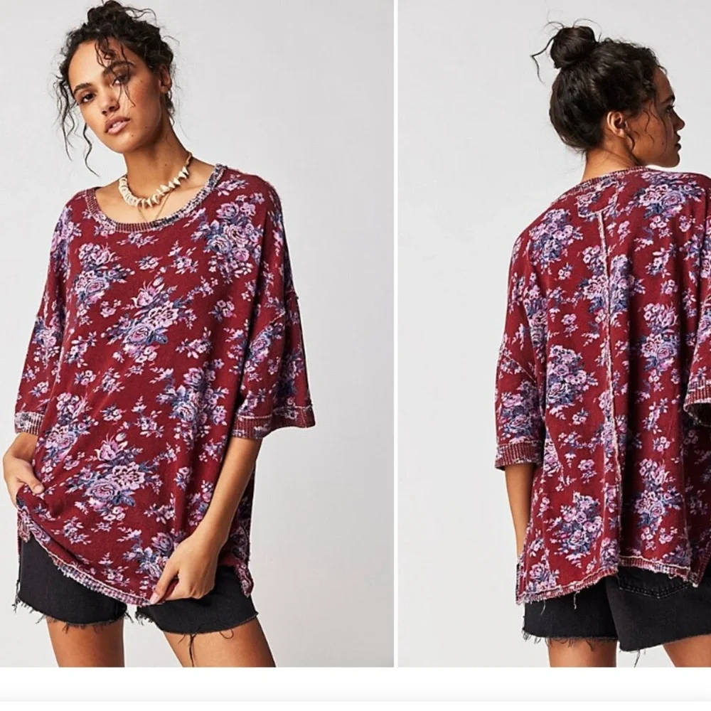 FREE PEOPLE WE THE FREE YOU AND ME TEE NWOT - Picture 1 of 4